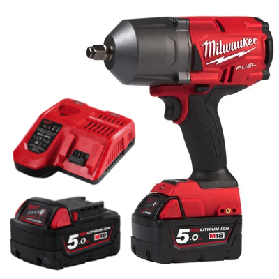 MILWAUKEE M18 FUEL GEN III 1/2" 2 X 18V 5.0AH HIGH TORQUE IMPACT WRENCH FHIWF12-502X